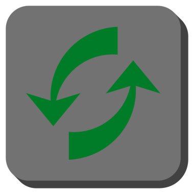 Exchange okları yuvarlak kare vektör simgesi