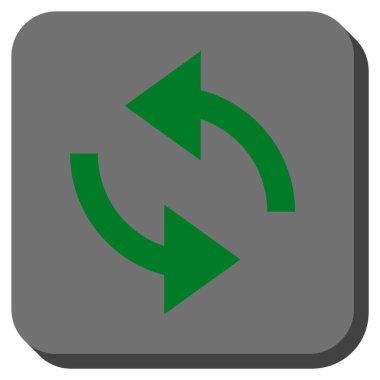 Exchange okları yuvarlak kare vektör simgesi