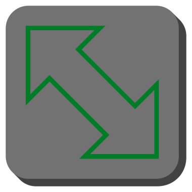 Exchange çapraz kare vektör simge yuvarlak