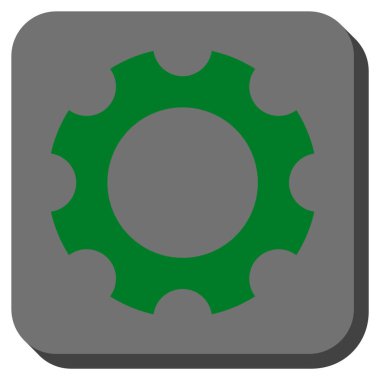 Dişli yuvarlak kare vektör simgesi