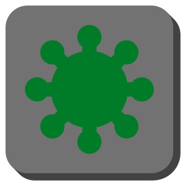 Dişli yuvarlak kare vektör simgesi