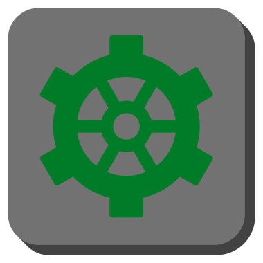 Dişli yuvarlak kare vektör simgesi