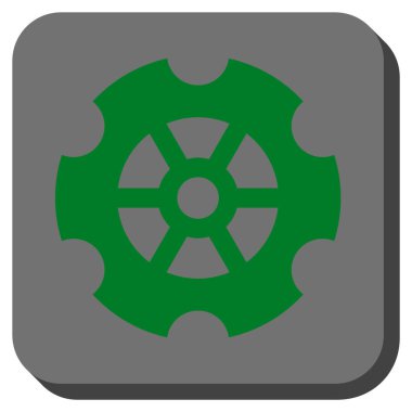 Dişli yuvarlak kare vektör simgesi