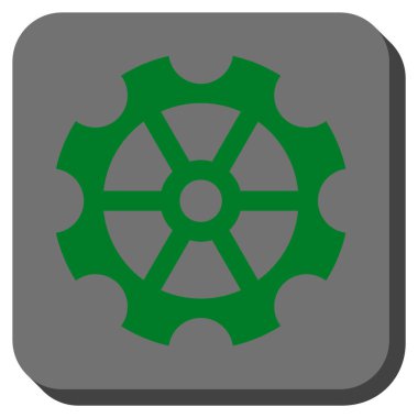 Dişli yuvarlak kare vektör simgesi