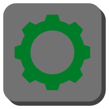 Dişli yuvarlak kare vektör simgesi