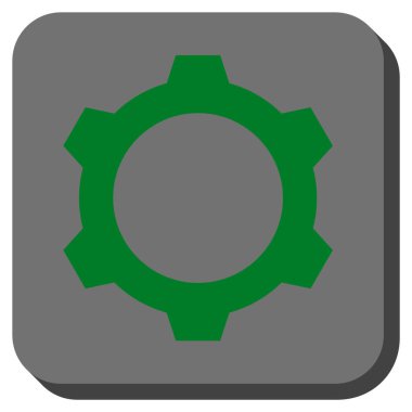 Dişli yuvarlak kare vektör simgesi