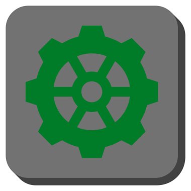 Dişli yuvarlak kare vektör simgesi