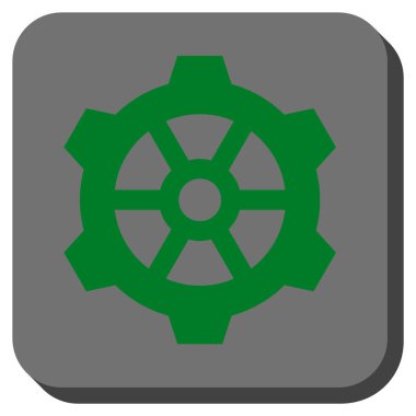 Dişli yuvarlak kare vektör simgesi