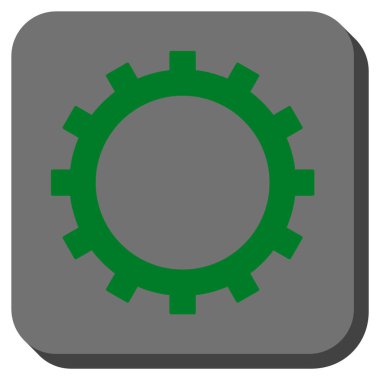 Dişli yuvarlak kare vektör simgesi