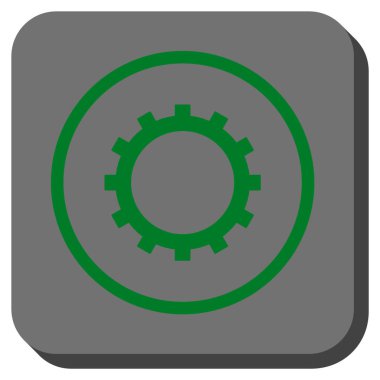 Dişli yuvarlak kare vektör simgesi