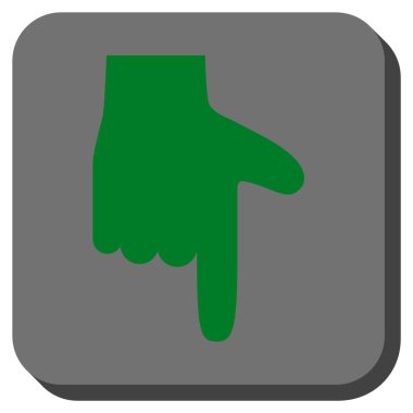 Yuvarlatılmış Kare vektör simgesi aşağı el işaretçisi