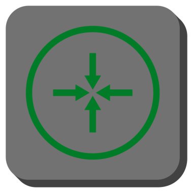 Etkisi okları yuvarlak kare vektör simgesi