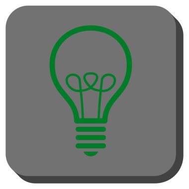 Lamba ampul yuvarlak kare vektör simgesi