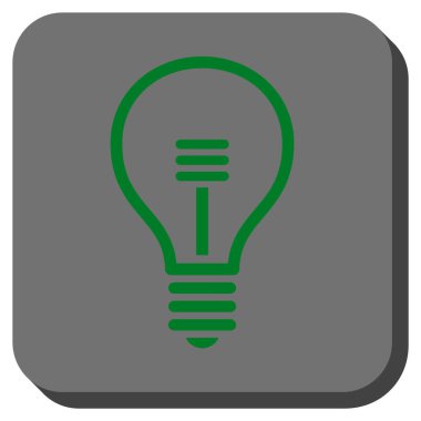 Lamba ampul yuvarlak kare vektör simgesi