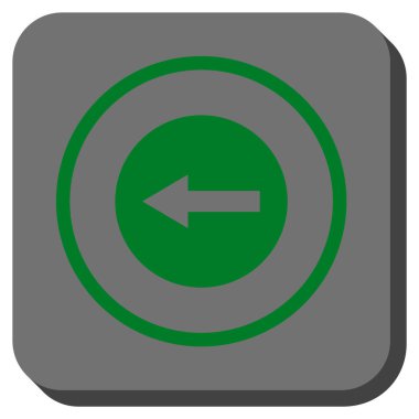 Sol yönlü ok yuvarlak kare vektör simgesi