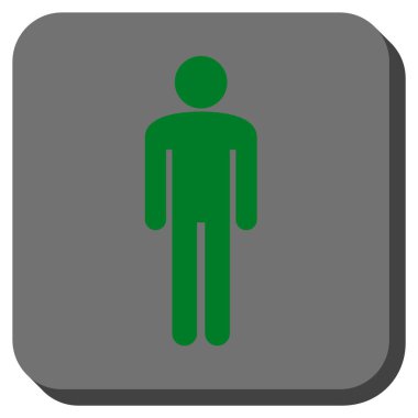 Adam yuvarlatılmış kare vektör simgesi