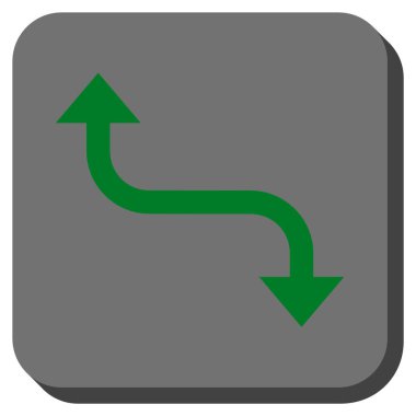 Bend ok yuvarlatılmış kare vektör simgesi karşısında