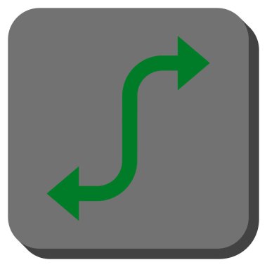 Bend ok yuvarlatılmış kare vektör simgesi karşısında