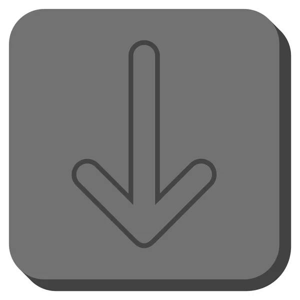 Afgeronde pijl-omlaag afgeronde vierkante Vector Icon — Stockvector