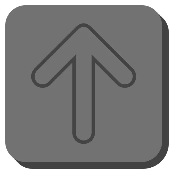 Seta arredondada para cima arredondado vetor quadrado ícone — Vetor de Stock