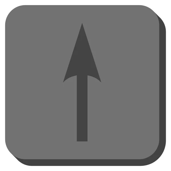 Scherpe pijl-omhoog of afgeronde vierkante Vector Icon — Stockvector