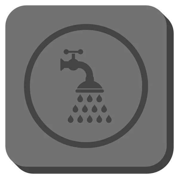 Shower Tap Rounded Square Vector Icon — Stock Vector