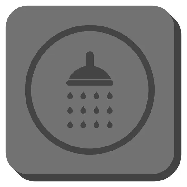 シャワー丸みを帯びた正方形のベクトル アイコン — ストックベクタ