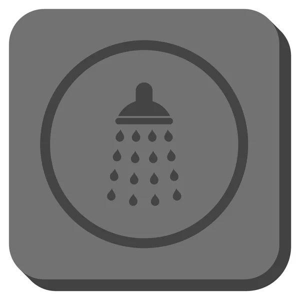 Shower Rounded Square Vector Icon — Stockvector