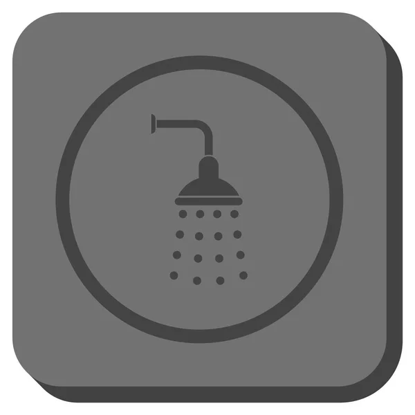 Shower Rounded Square Vector Icon — Stock Vector