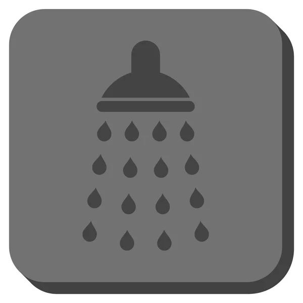 Shower Rounded Square Vector Icon — Stock Vector