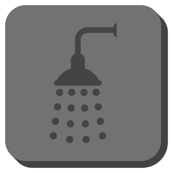 Icona vettoriale quadrata arrotondata doccia — Vettoriale Stock