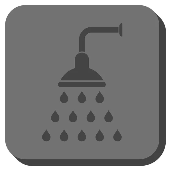Shower Rounded Square Vector Icon — Stock Vector