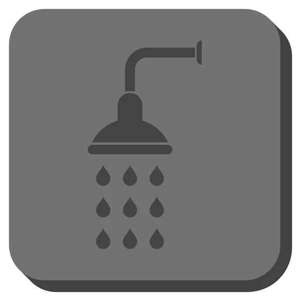 Shower Rounded Square Vector Icon — Stockvector