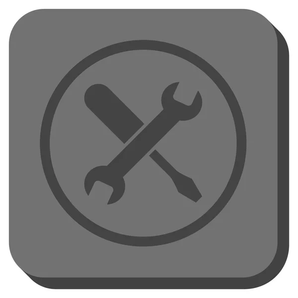 Tuning afgeronde vierkante Vector Icon — Stockvector