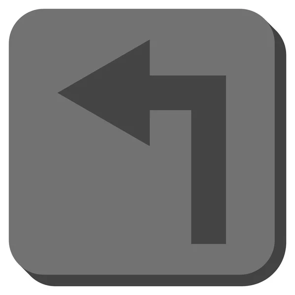 Turn Left afgerond vierkant Vector Icon — Stockvector