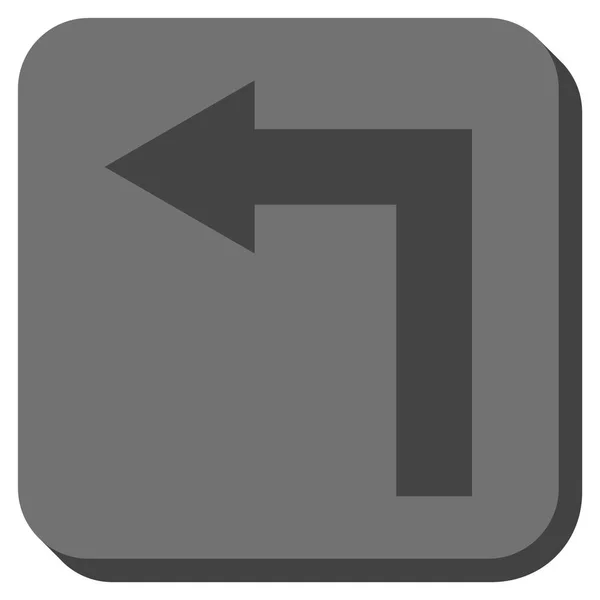 Skręcić w lewo zaokrąglony kwadrat wektor ikona — Wektor stockowy