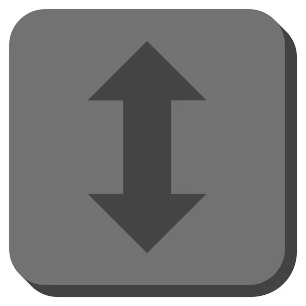 Flechas de intercambio vertical redondeado cuadrado Vector icono — Vector de stock
