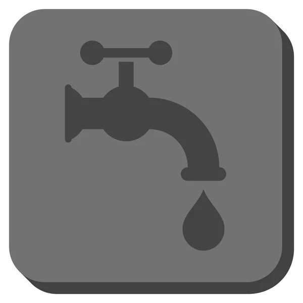 Grifo de agua redondeado cuadrado Vector icono — Archivo Imágenes Vectoriales