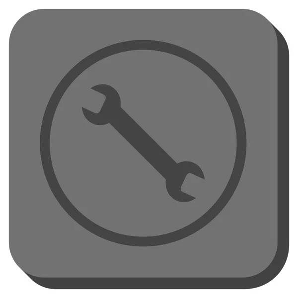Wrench Rounded Square Vector Icon — Stock Vector