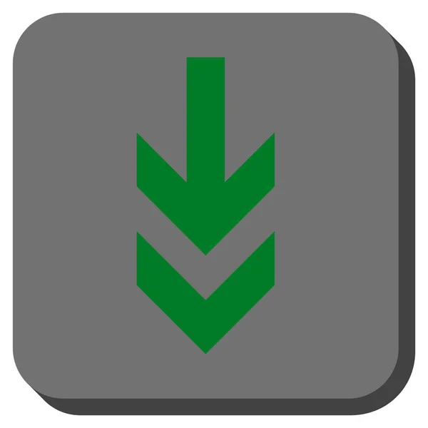 Pijl-omlaag afgeronde vierkante Vector Icon — Stockvector