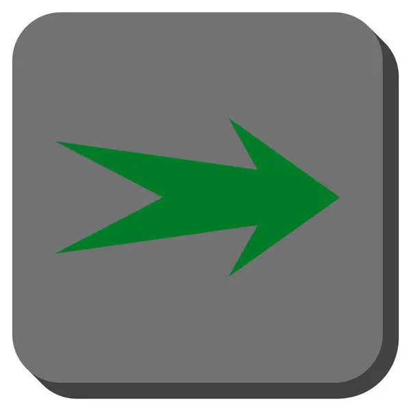 Strzałka w prawo zaokrąglony kwadrat wektor ikona — Wektor stockowy