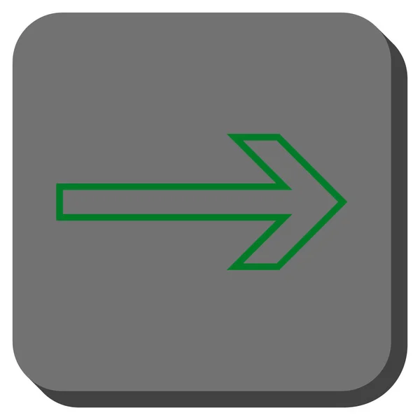 PRAVÁ šipka zaoblený čtvercové vektorové ikony — Stockový vektor
