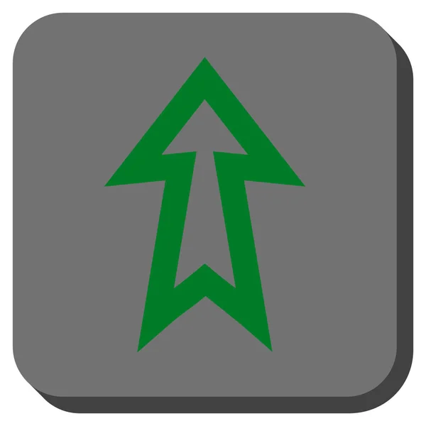 Flecha hacia arriba redondeado cuadrado Vector icono — Vector de stock