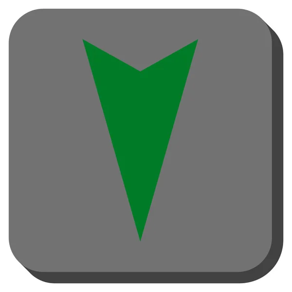 Punta de flecha hacia abajo redondeado cuadrado Vector icono — Archivo Imágenes Vectoriales