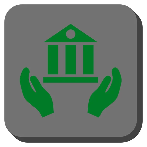Usługi bankowe zaokrąglony kwadrat wektor ikona — Wektor stockowy
