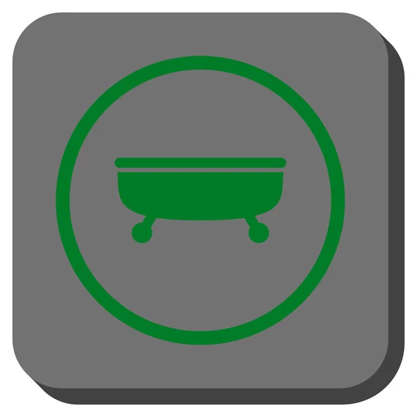 Abgerundetes quadratisches Vektorsymbol in der Badewanne — Stockvektor