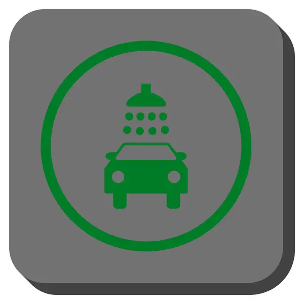 Автомобільний душ Круглий квадрат Векторна іконка — стоковий вектор