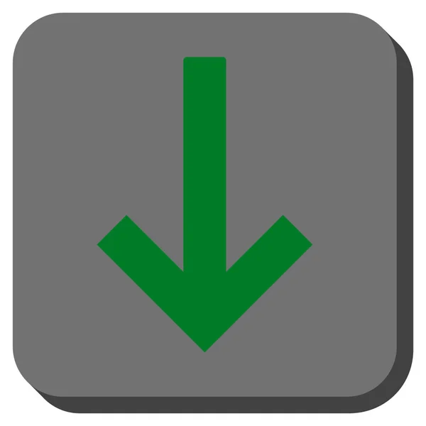 Dolů šipka zaoblený čtverec vektorové ikony — Stockový vektor