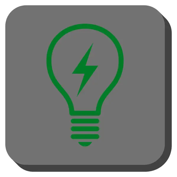 Icône vectorielle carré arrondie d'ampoule électrique — Image vectorielle