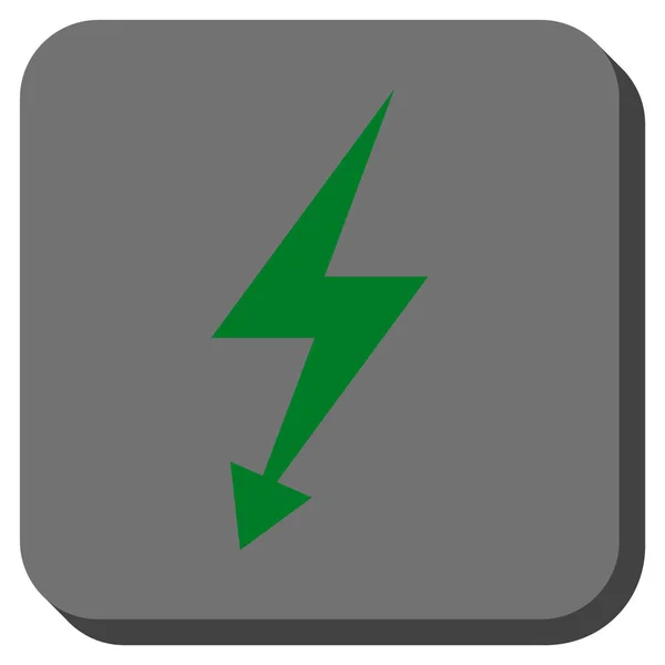 Electric Strike Rounded Square Vector Icon — Stock Vector
